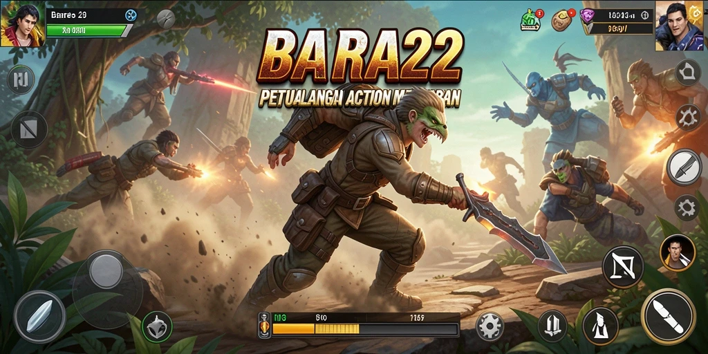 Screenshot gameplay BARA22 yang mendebarkan dan penuh aksi.