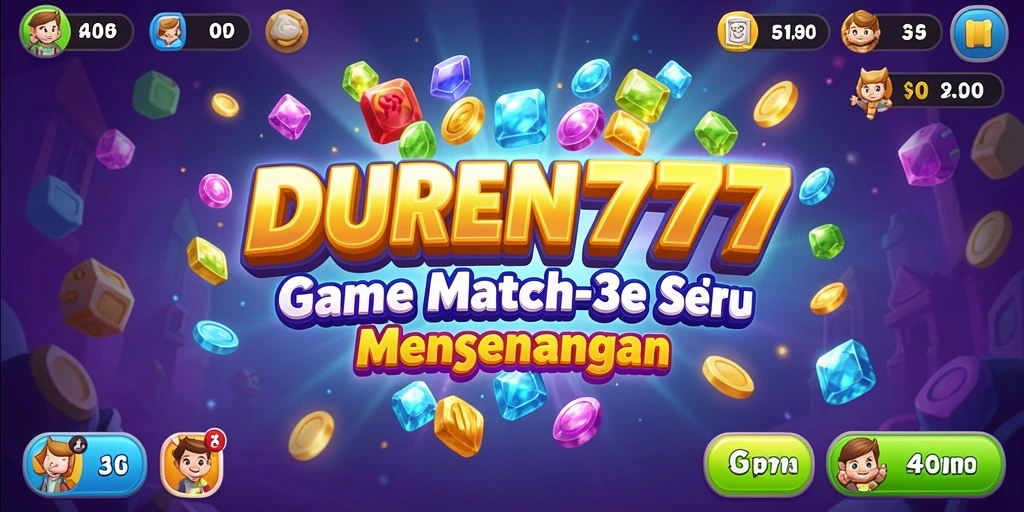 Screenshot gameplay DUREN777 menampilkan momen mencocokkan durian.