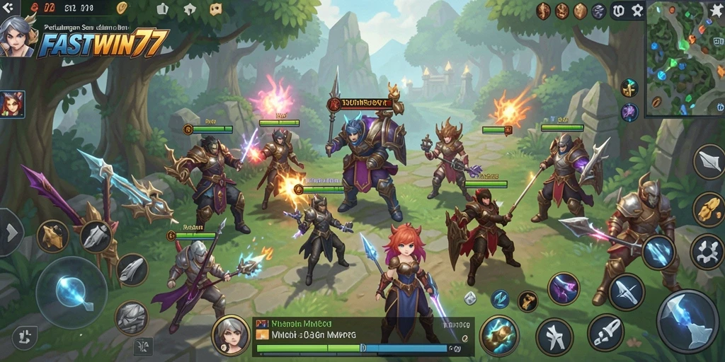 Menampilkan gameplay menegangkan dalam petualangan MMORPG yang seru.