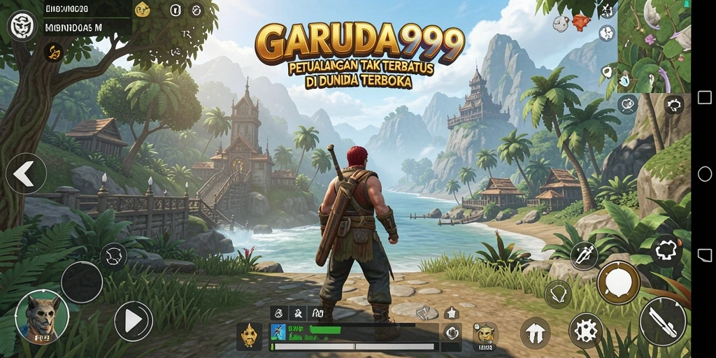Tampilan menakjubkan dari gameplay GARUDA999 yang memperlihatkan dunia terbuka.