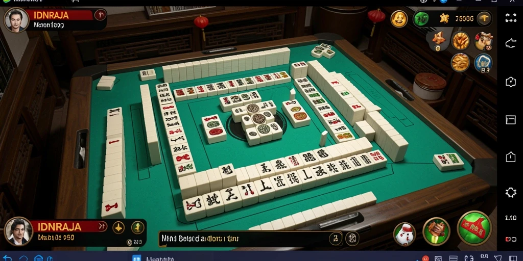 Gameplay seru Mahjong di IDNRAJA dengan grafis menarik.