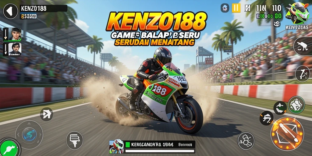 Tampilan menakjubkan dari gameplay balap KENZO188.