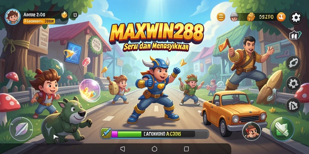 Tampilan gameplay seru dari MAXWIN288 dengan karakter beraksi.