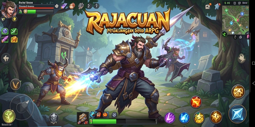 Tampilan aksi seru dalam gameplay RAJACUAN yang mendebarkan.