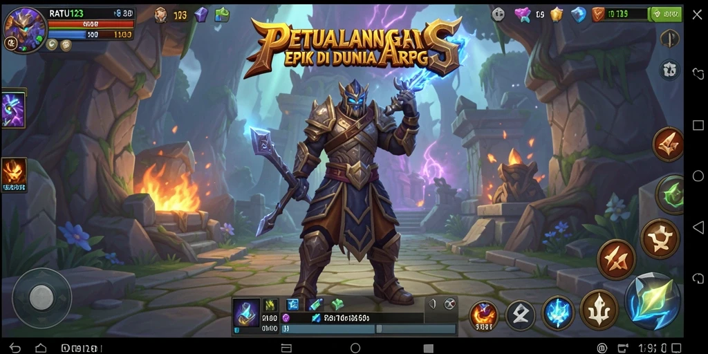 Tampilan gameplay menakjubkan dari RATU123 dengan aksi memukau.