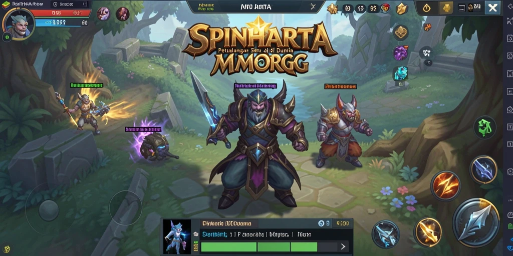 Tangkapan layar menampilkan petualangan seru dalam gameplay MMORPG.